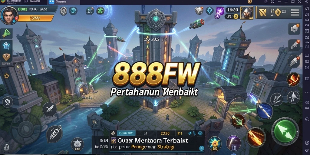 Tampilan menarik dari gameplay Tower Defense yang mendebarkan.