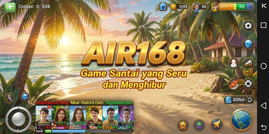 Tampilan gameplay AIR168 yang santai dan menghibur.
