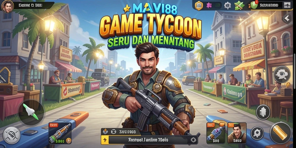 Tampilan gameplay Tycoon menarik dengan grafis yang menawan.