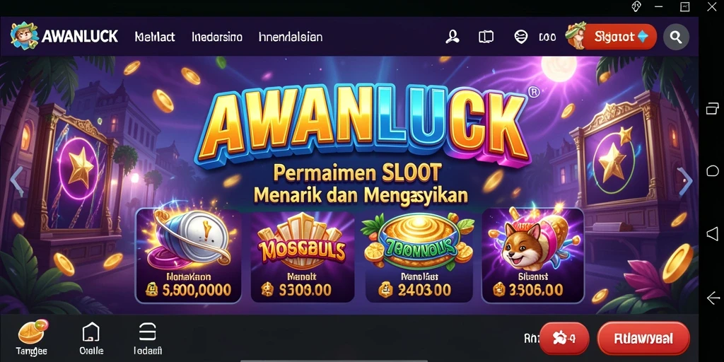 Tampilan menarik dari gameplay Slot AWANLUCK yang penuh warna.