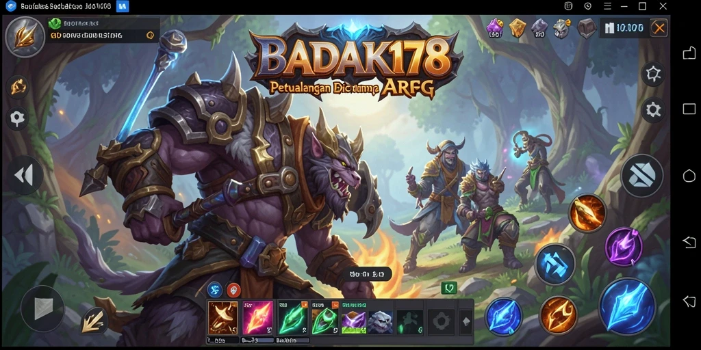 Tampilan gameplay seru dalam petualangan ARPG BADAK178.