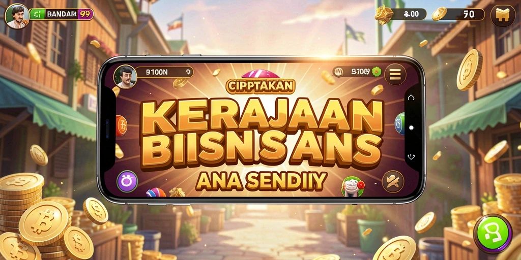 Screenshot menunjukkan gameplay menarik BANDAR99 saat mengelola bisnis.