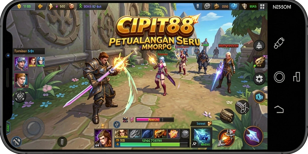 Tangkapan layar dari gameplay <strong>CIPIT88</strong> yang menampilkan aksi epik di dunia MMORPG.