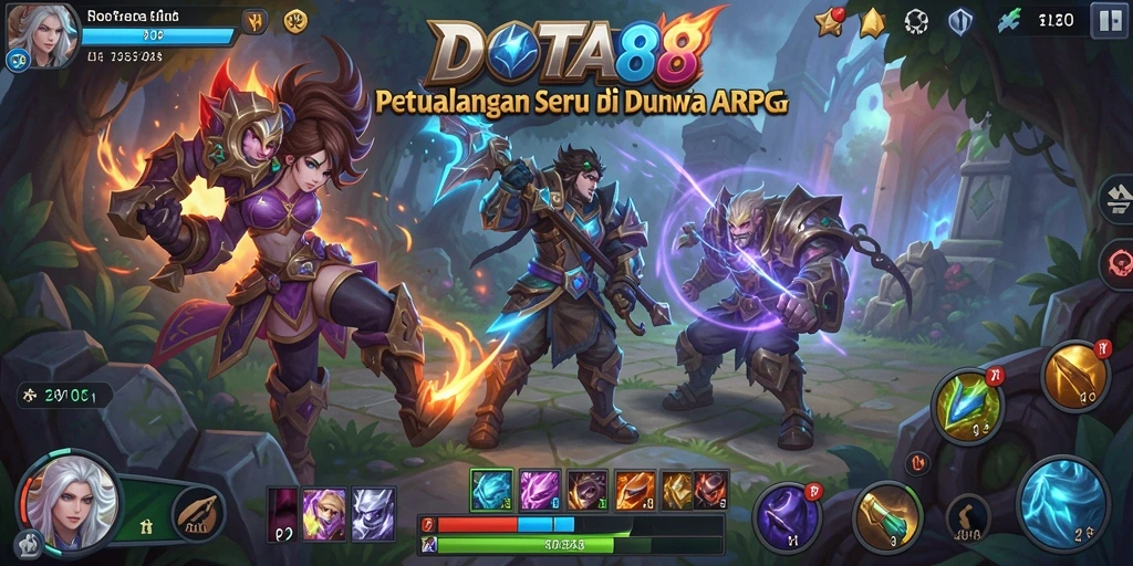 Tangkapan layar DOTA88 menunjukkan aksi pertempuran intens dan karakter yang menawan.