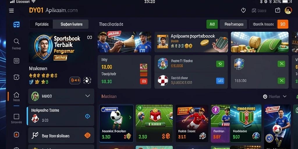 Screenshot DY01 menampilkan momen seru taruhan olahraga secara langsung.