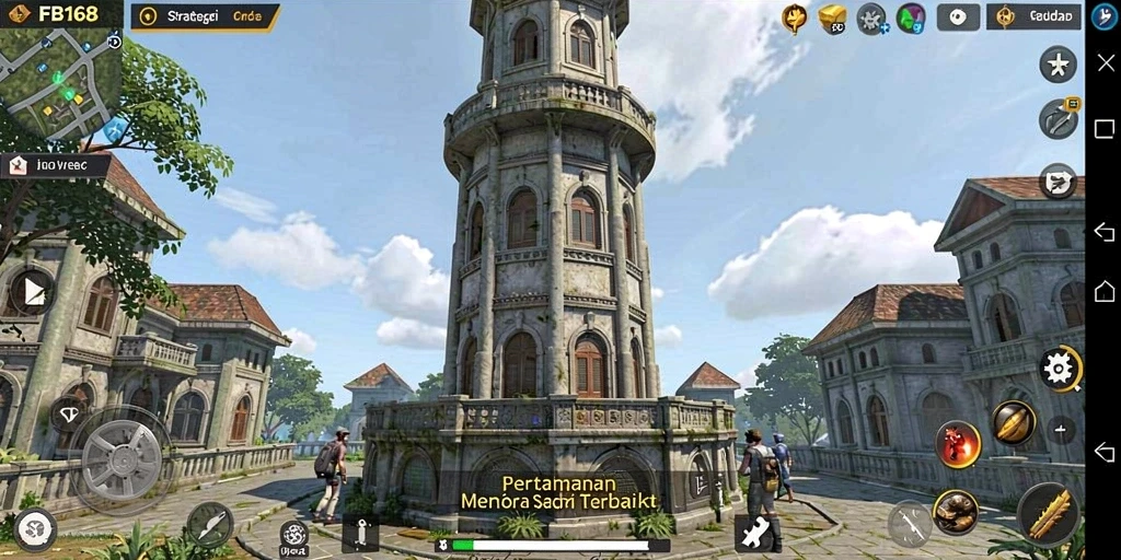 Tangkapan layar utama <strong>FB168</strong> menunjukkan aksi mendebarkan dalam pertahanan menara.