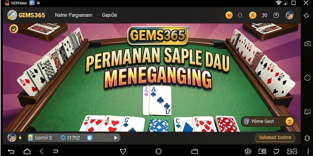 Tampilan screenshot GEMS365 menampilkan gameplay Gaple yang menarik.