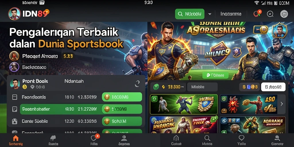 Screenshot IDN89 menunjukkan tampilan taruhan olahraga yang jelas dan menarik.