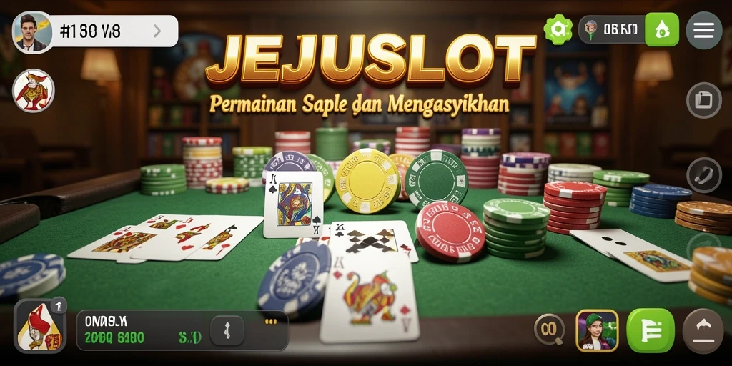 Screenshot gameplay JEJUSLOT menampilkan serunya permainan Gaple.