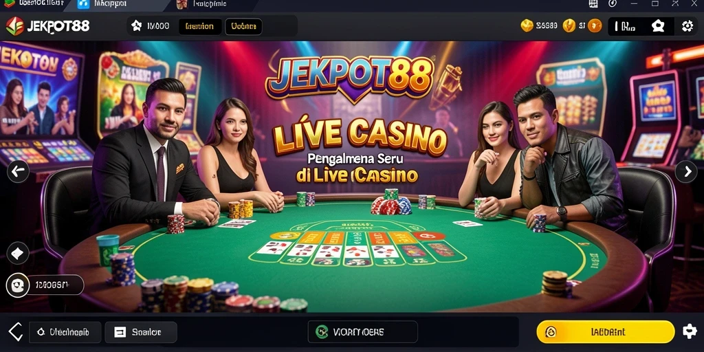 Tampilan gameplay yang memukau di JEKPOT88 Live Casino.