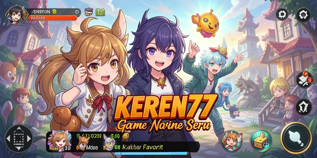 Tampilan gameplay menarik dengan karakter anime ikonik.