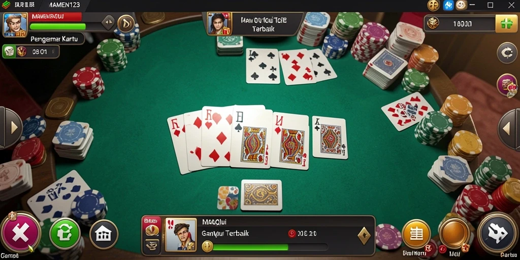 Tampilan menarik saat bermain game QiuQiu MAMEN123.