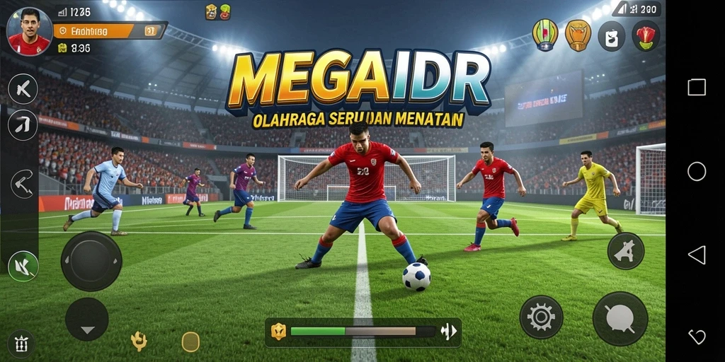 Screenshot utama MEGAIDR yang menunjukkan intensitas pertandingan olahraga.