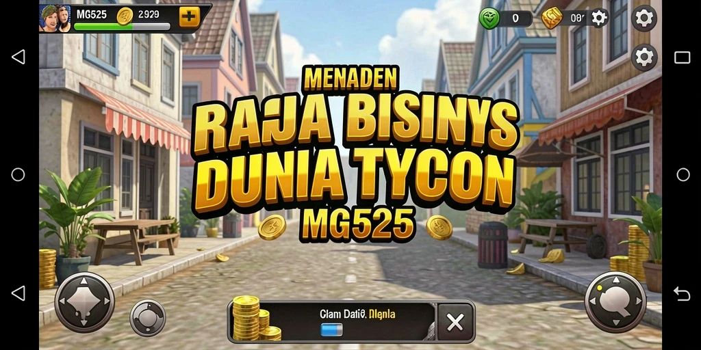 Tampilan screenshot gameplay MG525 yang menampilkan dunia bisnis Tycoon.
