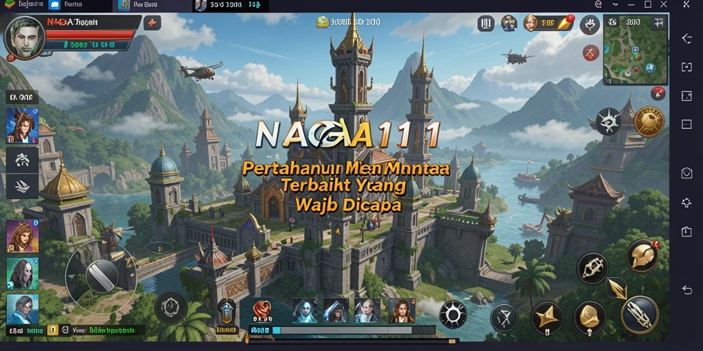 Tampilan gameplay NAGA11 yang menegangkan di medan pertempuran Tower Defense.