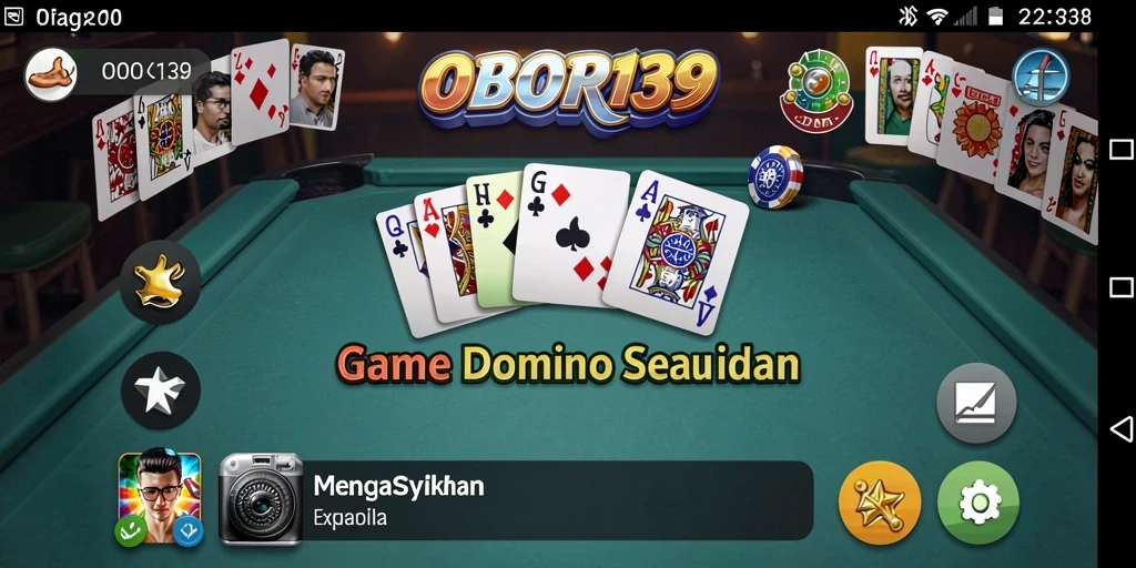 Screenshot gameplay OBOR138 yang menarik dan seru saat bermain domino.