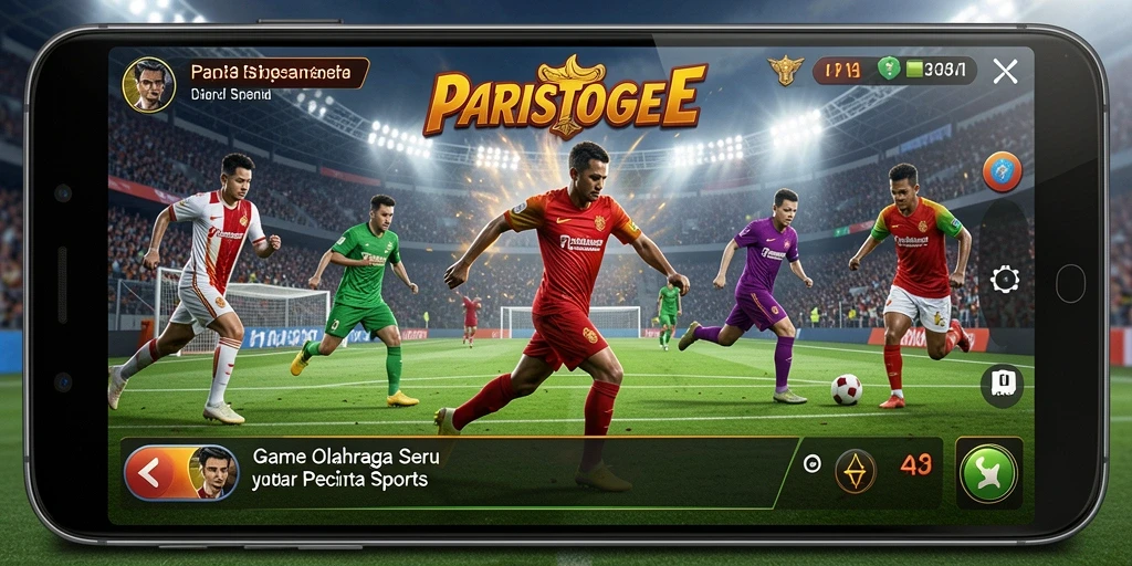 Screenshot gameplay PARISTOGEL menampilkan aksi seru dalam olahraga.