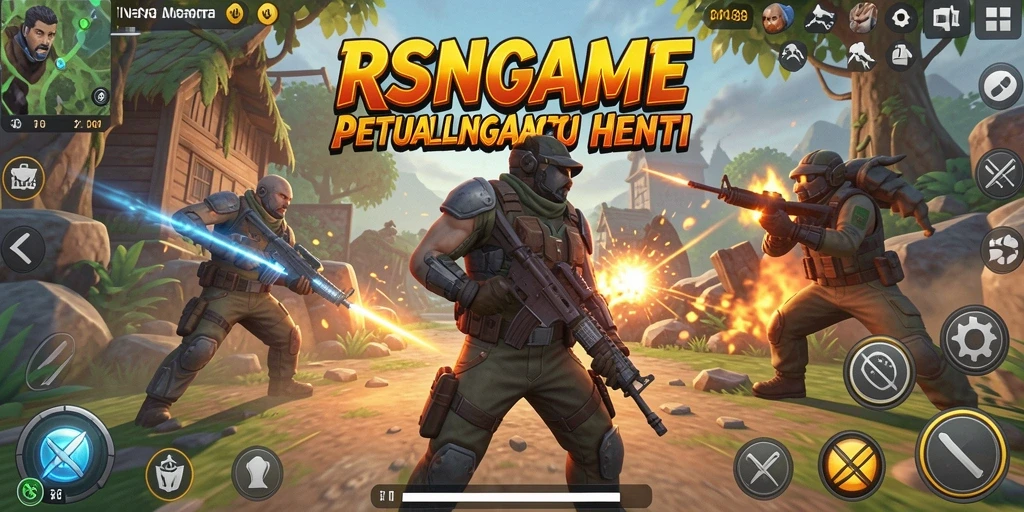 Tangkapan layar menampilkan aksi mendebarkan dalam RSNGAME.