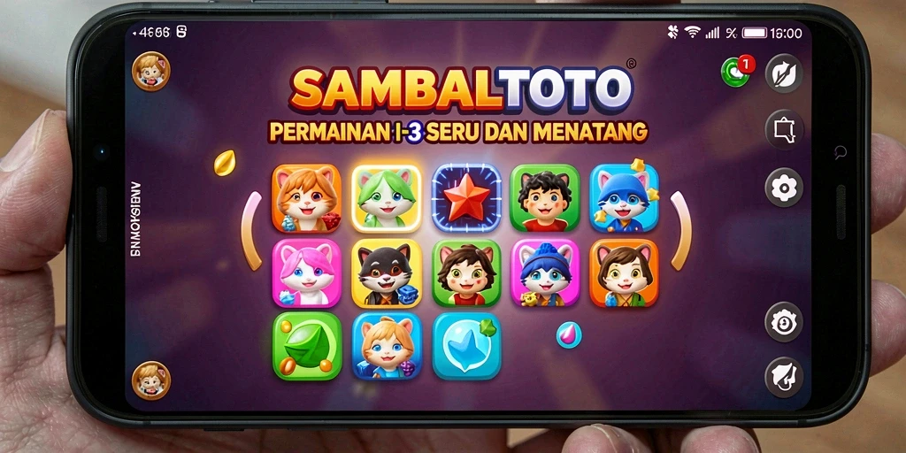 Tampilan gameplay SAMBALTOTO yang penuh warna dan menantang.
