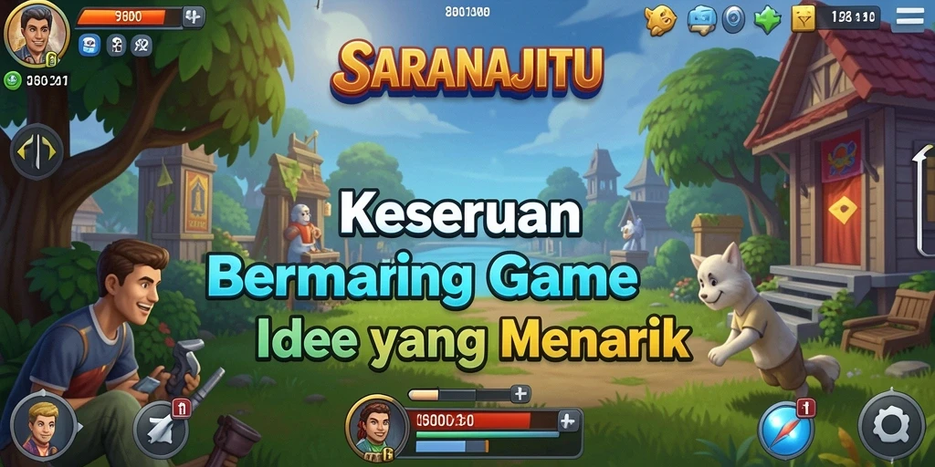Tangkapan layar menampilkan gameplay seru SARANAJITU yang penuh strategi.