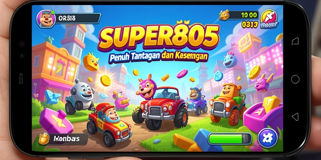 Screenshot menunjukkan aksi seru dalam permainan Arcade SUPER805.