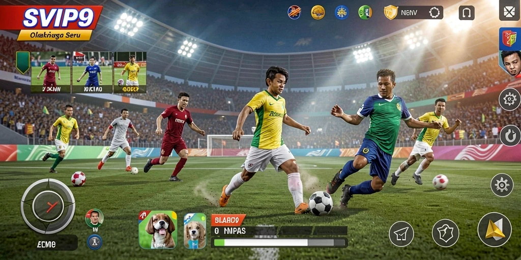 Tampilan menarik dari gameplay SVIP9 yang penuh aksi olahraga.