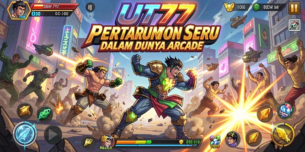 Screenshot UT77 menampilkan pemain beraksi dalam mode arcade yang menegangkan.