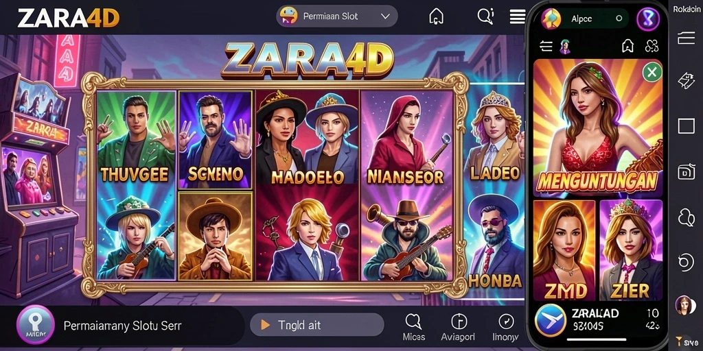Screenshot utama ZARA4D menampilkan serunya permainan Slot.